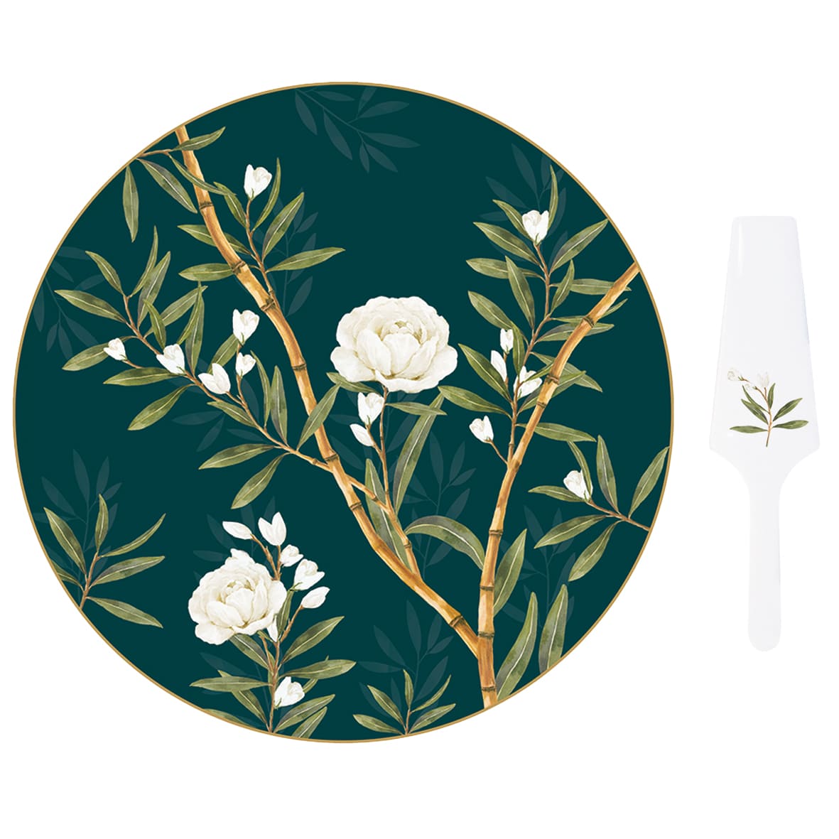Plato De Ceramica Para Tartas Con Pala Servidora